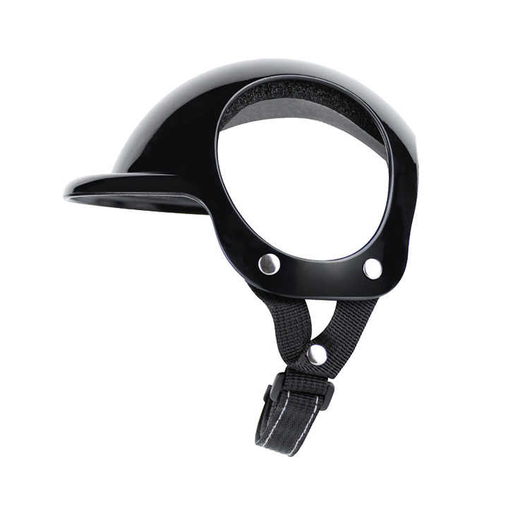 NNEDSZ Size M Black Pet Safety Helmet - Stylish Protective Headgear for Dogs