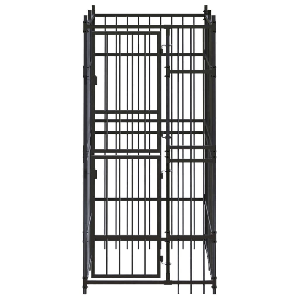 NNEVL Outdoor Dog Kennel Steel 1.84 m²