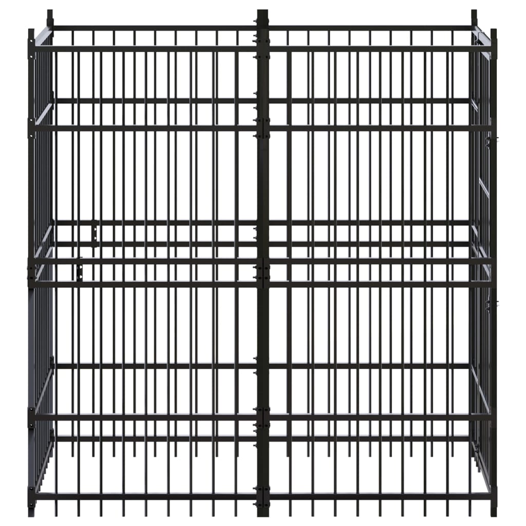 NNEVL Outdoor Dog Kennel Steel 1.84 m²