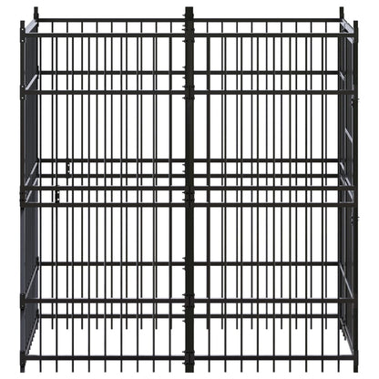 NNEVL Outdoor Dog Kennel Steel 1.84 m²