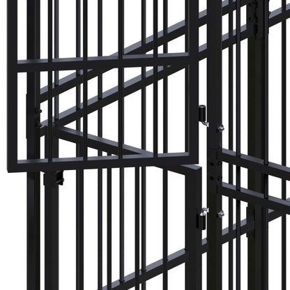 NNEVL Outdoor Dog Kennel Steel 1.84 m²