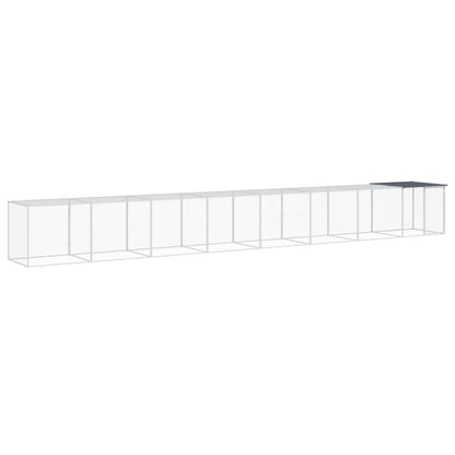 NNEVL Chicken Cage with Roof Anthracite 803x98x90 cm Galvanised Steel