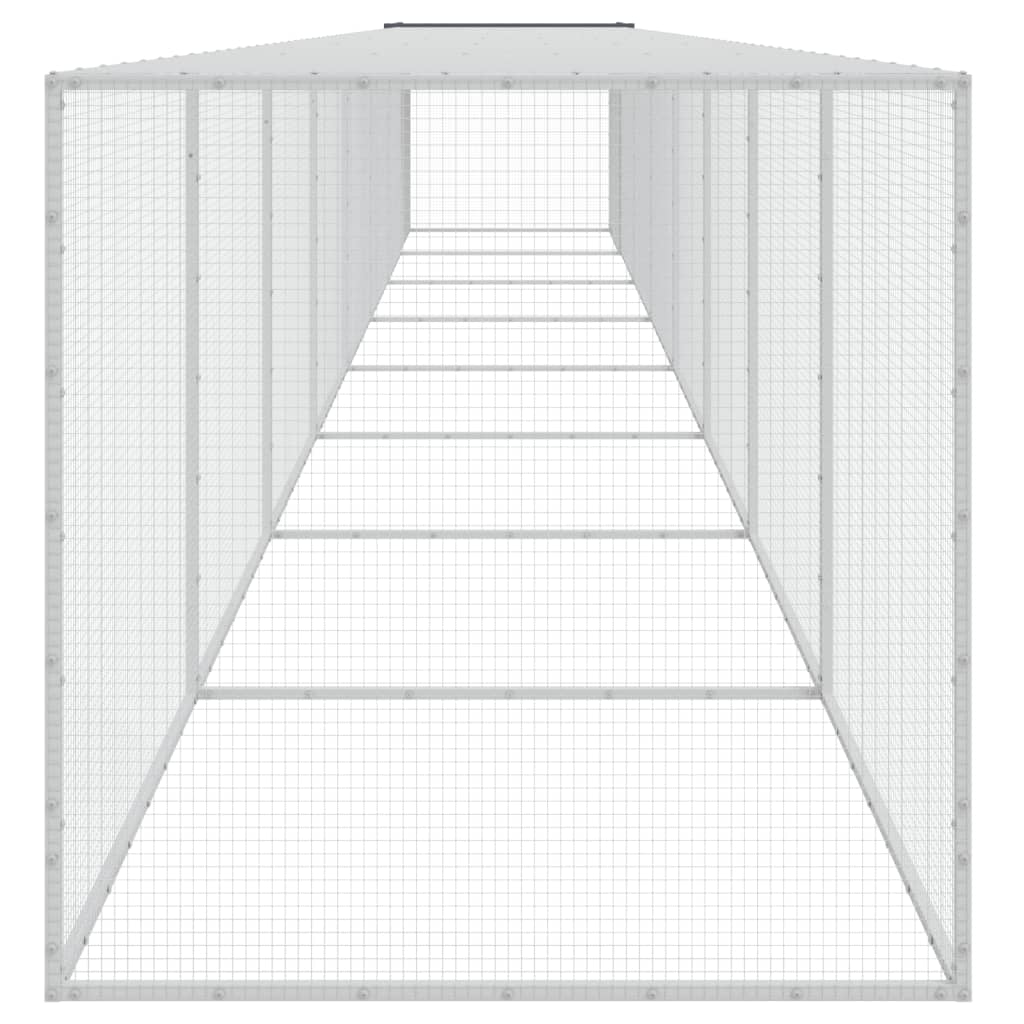 NNEVL Chicken Cage with Roof Anthracite 803x98x90 cm Galvanised Steel