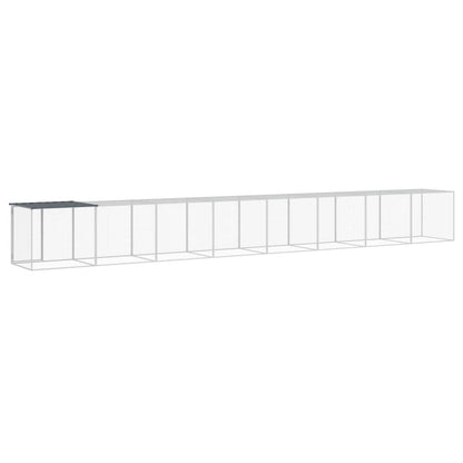 NNEVL Chicken Cage with Roof Anthracite 803x98x90 cm Galvanised Steel