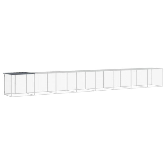 NNEVL Chicken Cage with Roof Anthracite 803x98x90 cm Galvanised Steel