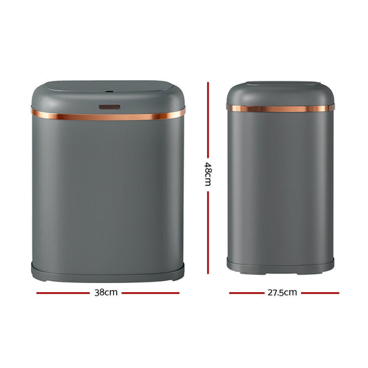 NNEDSZ 38L Motion Sensor Bin Rubbish Automatic Grey