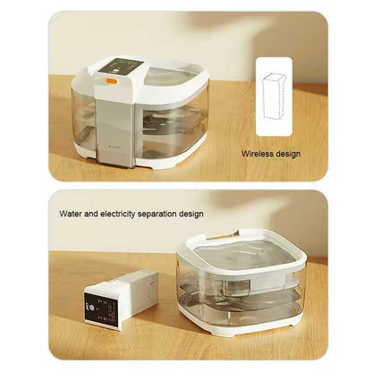 NNEDSZ White 4.5L Rechargeable Pet Water Fountain for Cats & Dogs - Automatic Circulating Water Dispenser with Large Capacity