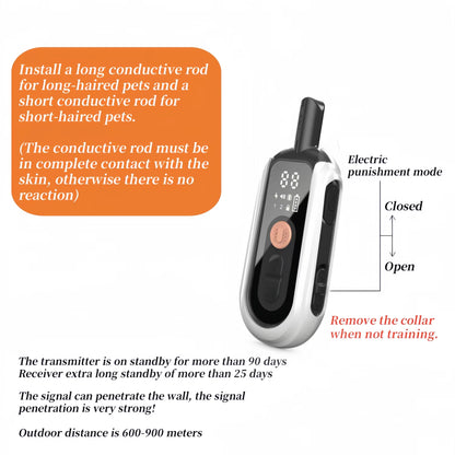 Electric Dog Training Collar Waterproof Dog Bark Collar Pet with Remote Control Rechargeable anti Barking Device All Size Dogs