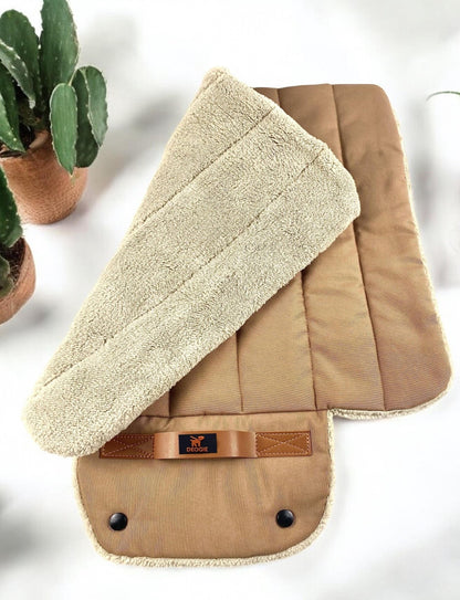 Roll up Travel Dog Mat, Settle Mat, Spot Training, Stain-Resistant, Water-Repellent, Machine Washable, Handmade Cotton, Soft & Durable
